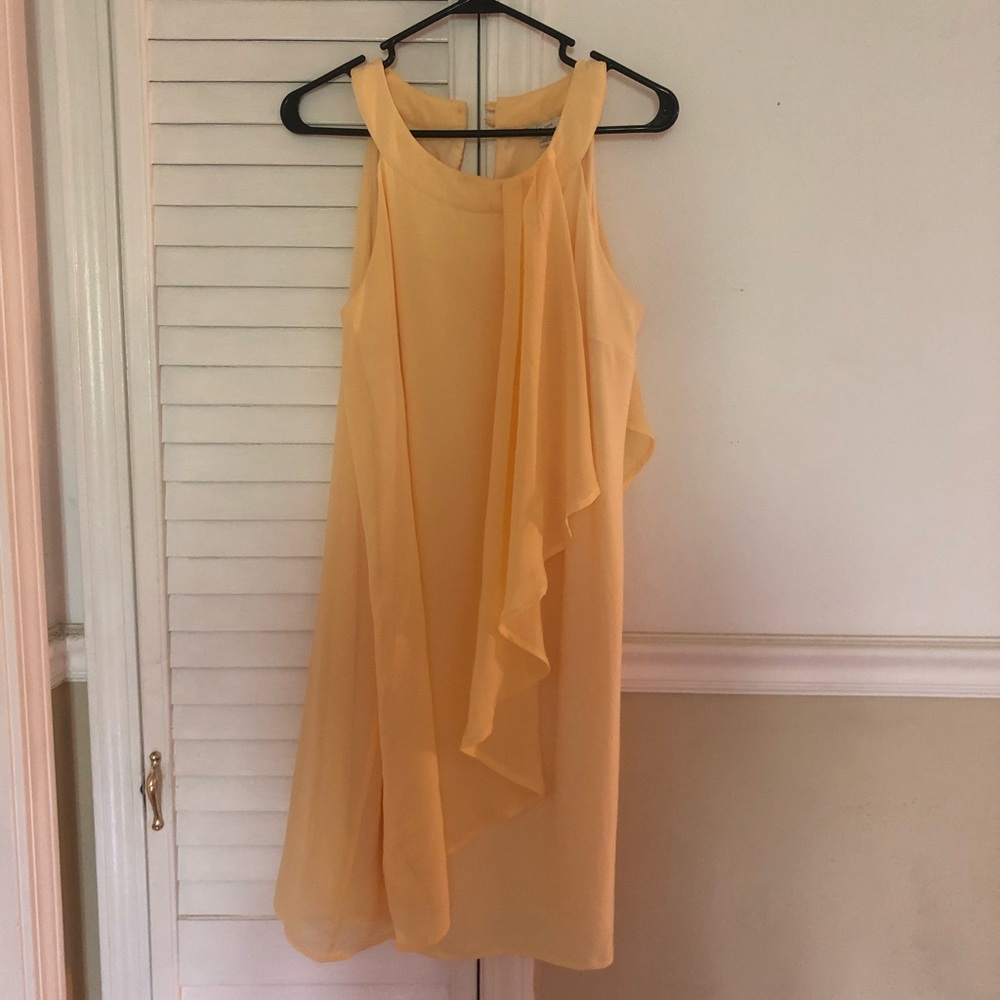 Mid Thigh Yellow Dress.